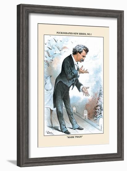 Puck Magazine: Puckographs, Mark Twain-Joseph Keppler-Framed Art Print