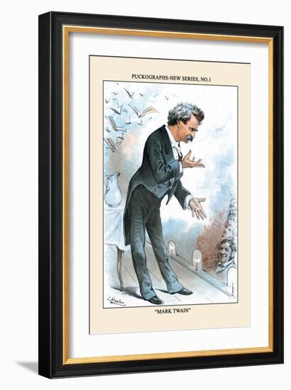 Puck Magazine: Puckographs, Mark Twain-Joseph Keppler-Framed Premium Giclee Print