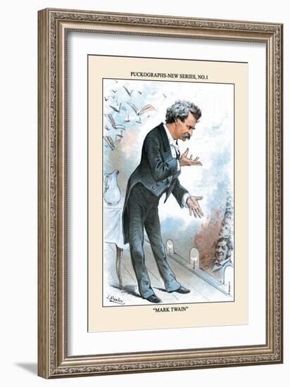 Puck Magazine: Puckographs, Mark Twain-Joseph Keppler-Framed Premium Giclee Print