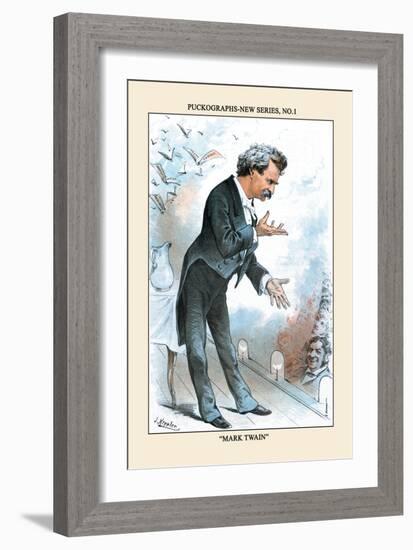 Puck Magazine: Puckographs, Mark Twain-Joseph Keppler-Framed Premium Giclee Print