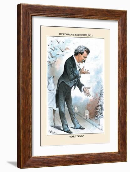 Puck Magazine: Puckographs, Mark Twain-Joseph Keppler-Framed Premium Giclee Print