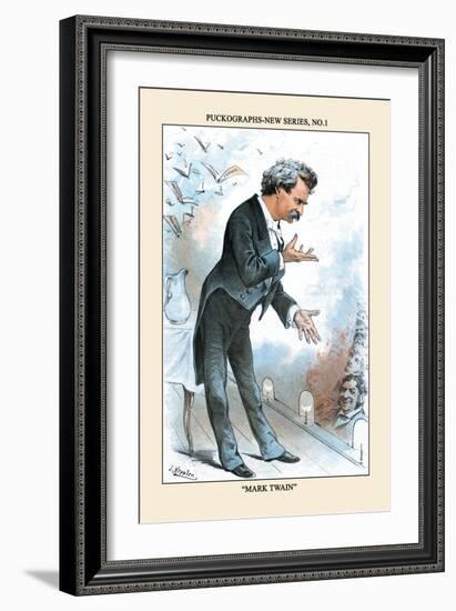 Puck Magazine: Puckographs, Mark Twain-Joseph Keppler-Framed Premium Giclee Print