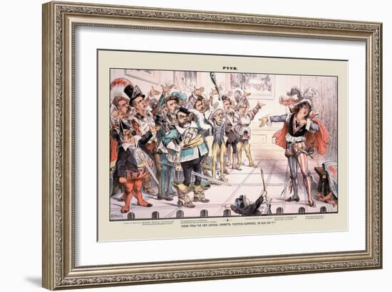 Puck Magazine: Scene from the New National Operetta-Joseph Keppler-Framed Art Print