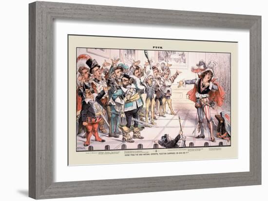 Puck Magazine: Scene from the New National Operetta-Joseph Keppler-Framed Art Print