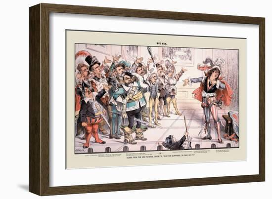 Puck Magazine: Scene from the New National Operetta-Joseph Keppler-Framed Art Print