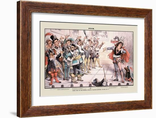 Puck Magazine: Scene from the New National Operetta-Joseph Keppler-Framed Art Print