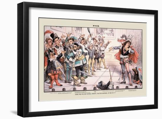 Puck Magazine: Scene from the New National Operetta-Joseph Keppler-Framed Art Print