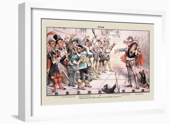 Puck Magazine: Scene from the New National Operetta-Joseph Keppler-Framed Art Print