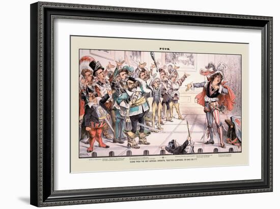 Puck Magazine: Scene from the New National Operetta-Joseph Keppler-Framed Art Print