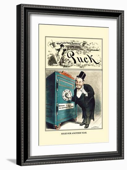 Puck Magazine: Solid for Another Year-William W. Denslow-Framed Art Print