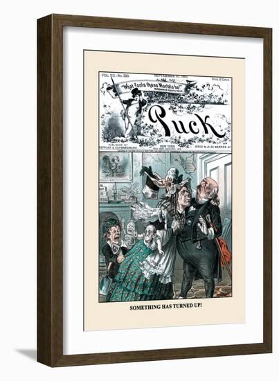 Puck Magazine: Something Has Turned Up!-Bernhard Gillam-Framed Art Print