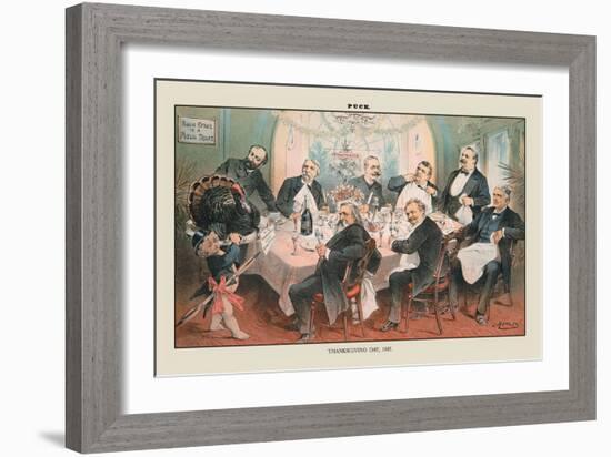 Puck Magazine: Thanksgiving Day, 1885-Joseph Keppler-Framed Art Print