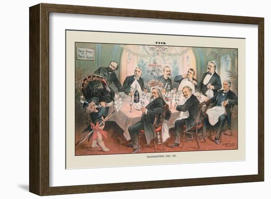 Puck Magazine: Thanksgiving Day, 1885-Joseph Keppler-Framed Art Print