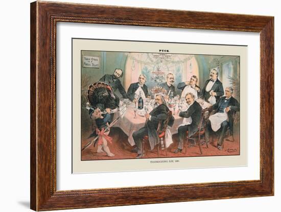 Puck Magazine: Thanksgiving Day, 1885-Joseph Keppler-Framed Art Print