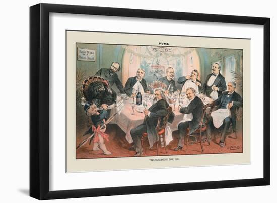 Puck Magazine: Thanksgiving Day, 1885-Joseph Keppler-Framed Art Print