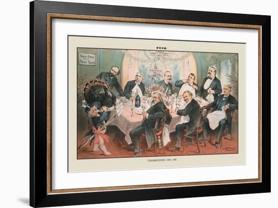 Puck Magazine: Thanksgiving Day, 1885-Joseph Keppler-Framed Art Print