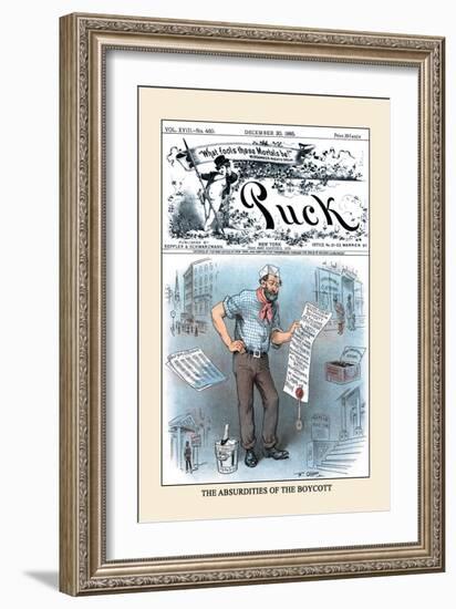 Puck Magazine: The Absurdities of the Boycott-Frederick Burr Opper-Framed Art Print