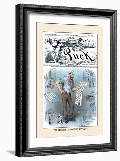Puck Magazine: The Absurdities of the Boycott-Frederick Burr Opper-Framed Art Print