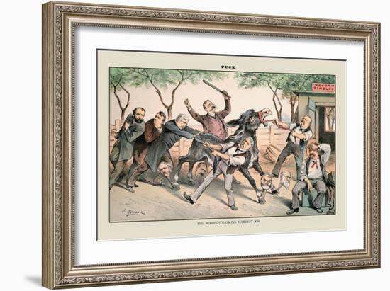 Puck Magazine: The Administration's Hardest Job-Joseph Keppler-Framed Art Print