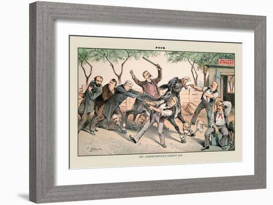 Puck Magazine: The Administration's Hardest Job-Joseph Keppler-Framed Art Print