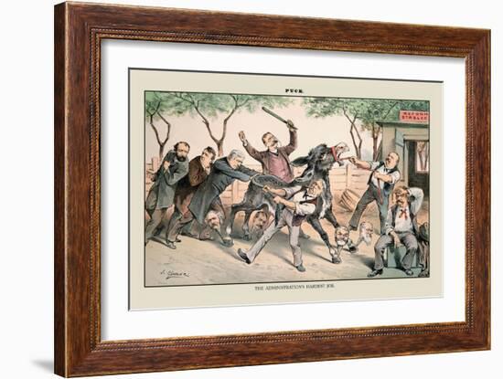 Puck Magazine: The Administration's Hardest Job-Joseph Keppler-Framed Art Print