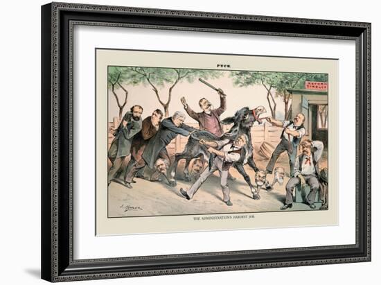 Puck Magazine: The Administration's Hardest Job-Joseph Keppler-Framed Art Print