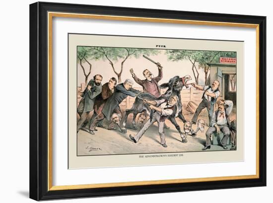 Puck Magazine: The Administration's Hardest Job-Joseph Keppler-Framed Art Print