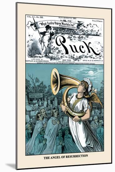 Puck Magazine: The Angel of Resurrection-Bernhard Gillam-Mounted Art Print