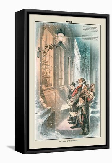 Puck Magazine: The Carol of the Waits-Joseph Keppler-Framed Stretched Canvas