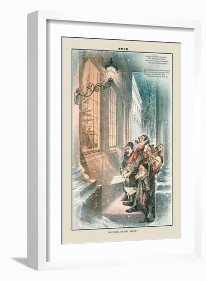 Puck Magazine: The Carol of the Waits-Joseph Keppler-Framed Art Print