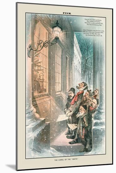 Puck Magazine: The Carol of the Waits-Joseph Keppler-Mounted Art Print