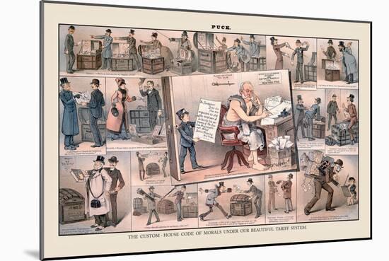 Puck Magazine: The Custom-House Code of Morals-Frederick Burr Opper-Mounted Art Print