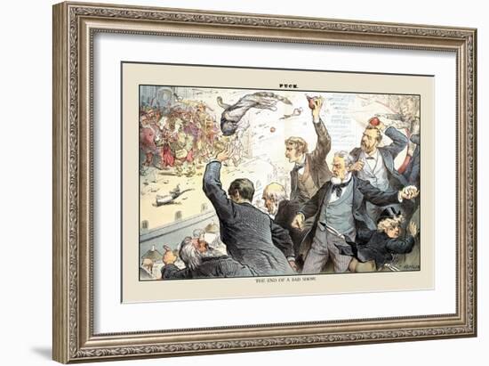 Puck Magazine: The End of a Bad Show-Joseph Keppler-Framed Art Print