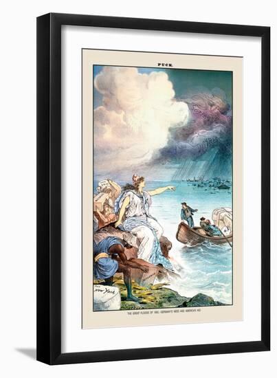 Puck Magazine: The Great Floods of 1883-Joseph Keppler-Framed Art Print