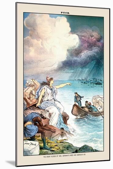 Puck Magazine: The Great Floods of 1883-Joseph Keppler-Mounted Art Print