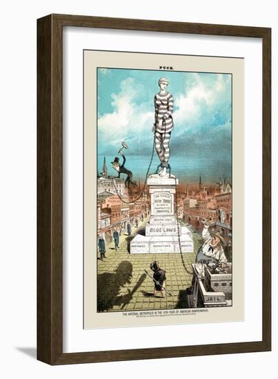 Puck Magazine: The National Metropolis-Joseph Keppler-Framed Art Print
