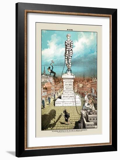 Puck Magazine: The National Metropolis-Joseph Keppler-Framed Art Print