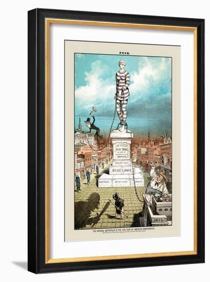 Puck Magazine: The National Metropolis-Joseph Keppler-Framed Art Print