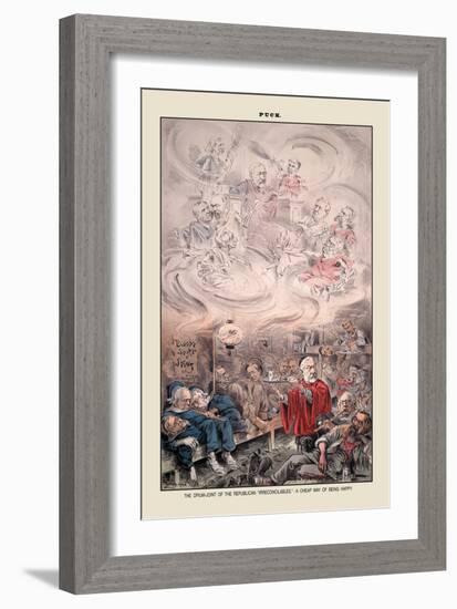 Puck Magazine: The Opium-Joint of the Republican-Eugene Zimmerman-Framed Art Print