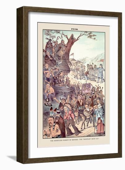 Puck Magazine: The Resistless March of Reform-Frederick Burr Opper-Framed Art Print