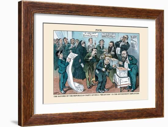 Puck Magazine: The Saviors of the Republican Party-Frederick Burr Opper-Framed Art Print
