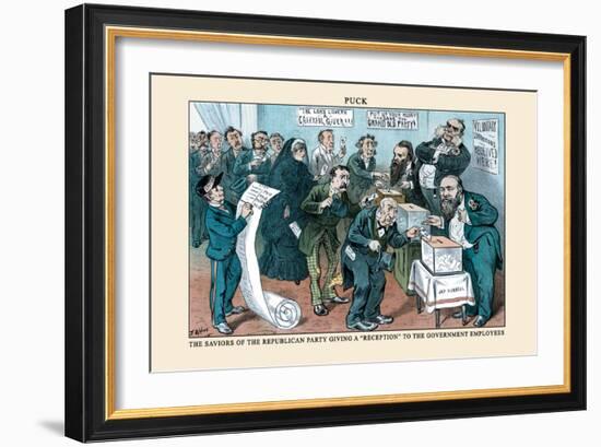 Puck Magazine: The Saviors of the Republican Party-Frederick Burr Opper-Framed Art Print