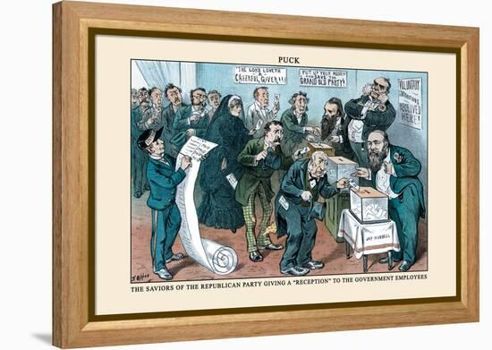 Puck Magazine: The Saviors of the Republican Party-Frederick Burr Opper-Framed Stretched Canvas