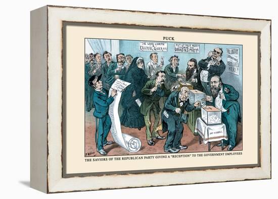 Puck Magazine: The Saviors of the Republican Party-Frederick Burr Opper-Framed Stretched Canvas