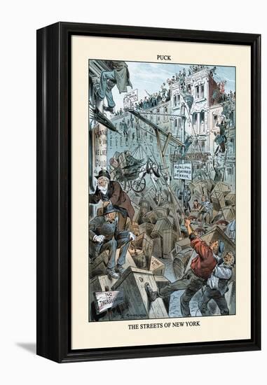 Puck Magazine: The Streets of New York-Eugene Zimmerman-Framed Stretched Canvas