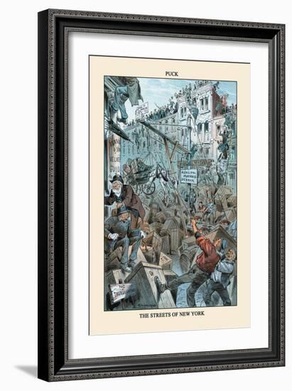 Puck Magazine: The Streets of New York-Eugene Zimmerman-Framed Art Print