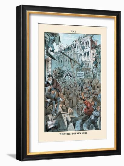 Puck Magazine: The Streets of New York-Eugene Zimmerman-Framed Art Print