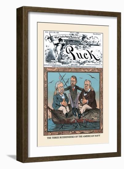 Puck Magazine: The Three Buddensieks-Frederick Burr Opper-Framed Art Print