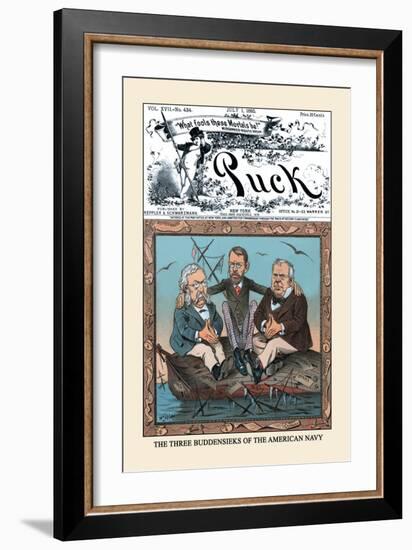 Puck Magazine: The Three Buddensieks-Frederick Burr Opper-Framed Art Print