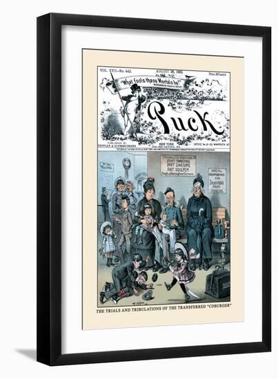 Puck Magazine: The Trials and Tribulations of the Transferred Coburger-Frederick Burr Opper-Framed Art Print